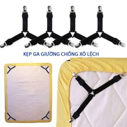 Thumbnail Set 4 kẹp ga giường có lớp đệm cao su Lidaco cố định drap chống xê dịch chất liệu inox không gỉ (Giao màu ngẫu nhiên) 1