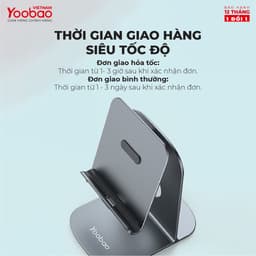Thumbnail Giá đỡ điện thoại để bàn YOOBAO B4 Hợp kim nhôm Điều chỉnh độ cao - Hàng chính hãng - Bảo hành 12 tháng 2