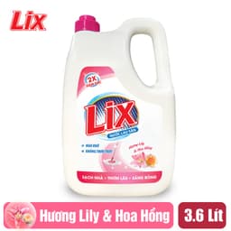 Thumbnail Nước Lau Sàn Lix Hương Lily Và Hoa Hồng 3.6 Lít LL360 Thơm Mát Sạch Sáng Bóng An Toàn 2