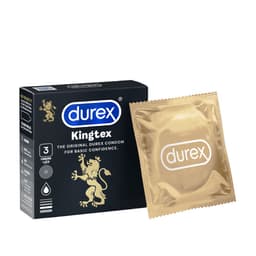 Thumbnail Bao cao su Durex Kingtex ôm sát, bôi trơn, size 49mm, hộp 3 bao 1