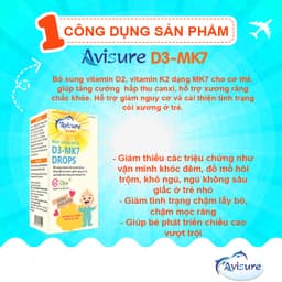 Thumbnail Vitamin D3 K2 tinh khiết Italia Avisure D3MK7 giúp bé cao lớn, ngủ ngon 20ml 2