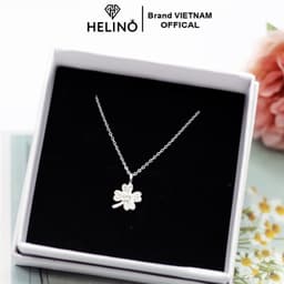 Thumbnail Dây chuyền bạc nữ HELINO cỏ bốn lá đính đá, trang sức phụ kiện lấp lánh C03 2