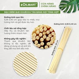Thumbnail Que Mây Khuếch Tán Tinh Dầu Oilmart Giúp Khử Mùi, Tỏa Hương Xa 1