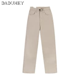 Thumbnail Quần jean DADUHEY cạp cao ống rộng phong cách Hàn Quốc có 6 màu cho nữ 3