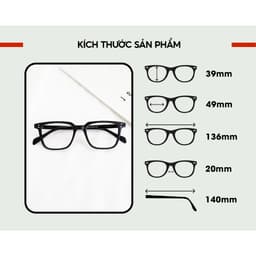 Thumbnail Gọng kính cận nam nữ vuông nhựa  siêu bền LANI 3246 - Mắt kính có độ theo yêu cầu 1