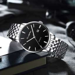 Thumbnail Đồng hồ đeo tay CRRJU 6007 bộ máy quartz dây đeo bằng thép không gỉ chống thấm nước thời trang thể thao cho nam 3