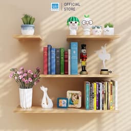 Thumbnail Set 4 Kệ Gỗ Treo Tường Thanh Ngang SIB Decor Trang Trí Phòng Khách Góc Làm Việc - KT001-2346 2