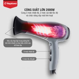 Thumbnail Máy sấy tóc Nagakawa NAG1606 (2000W)/NAG1604 (1600W) - Hàng chính hãng 3