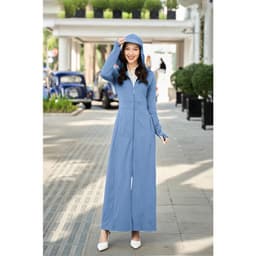 Thumbnail Áo chống nắng nữ 2 lớp dáng dài liền thân chất aircool mát lạnh chống tia UV co giãn 4 chiều 4