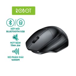Thumbnail Chuột Không Dây Bluetooth & USB Nano 2.4 GHz  ROBOT M350 Tĩnh Âm  - Độ Phân Phải 1600 DPI 2