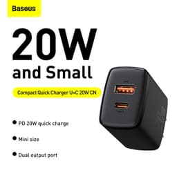 Thumbnail Cốc Sạc Nhanh Baseus QC 3.0 Cổng USB Type C Kép 20W PD 3.0 Cho iPhone 13 3
