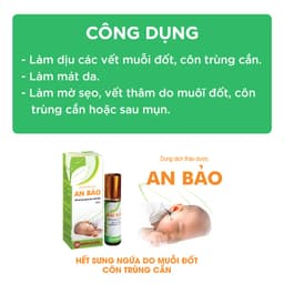 Thumbnail Dung dịch thảo dược An Bảo Nam Dược chai 12ml hỗ trợ giảm sưng ngứa do muỗi đốt, côn trùng cắn cho bé, trẻ sơ sinh 2