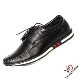 Thumbnail Giày mọi da bò thật màu đen trẻ trung VO Shoes_2997 1