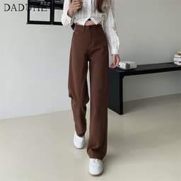 Thumbnail Daduhey Quần jean ống rộng lưng cao thiết kế mới thời trang theo phong cách Hàn Quốc 3