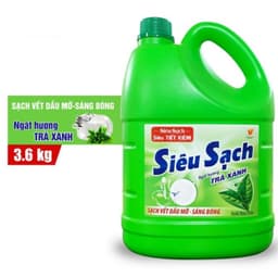 Thumbnail Nước Rửa Chén Lix Siêu Sạch Hương Trà Xanh 3.6Kg N8105 thơm dịu sạch bóng vết dầu mỡ 2