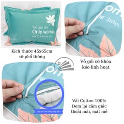 Thumbnail Vỏ Gối Nằm Cotton 100% lạnh, Áo gối nằm 45x65cm Hàn Quốc cao cấp (Có lót bông - ZingZingMart) 1
