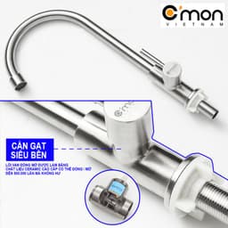 Thumbnail Vòi rửa chén bát lạnh cao cấp inox 304 xoay 360° C'MON VBL-02 + TẶNG vòi điều hướng 360° 3