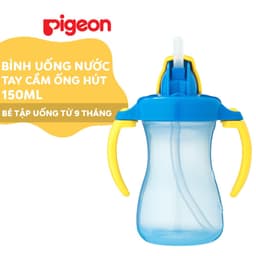 Thumbnail Bình uống nước tay cầm có ống hút Pigeon 150ml 2