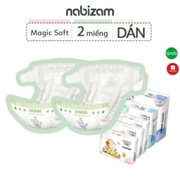 Thumbnail Set 2 Miếng Tã/Bỉm Dán NABIZAM Magic Soft Mỏng Nhẹ, Chống Tràn NB50/S44/M40/L36/XL32 Cho Bé Từ 3-15kg,32-50 Miếng/Bịch 1