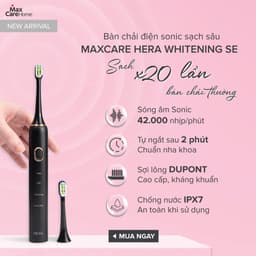 Thumbnail Máy tăm nước cầm tay H2ofloss HF9P + Bàn chải điện sóng siêu âm Maxcare Hera Whitening SE 1