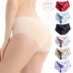 Thumbnail Quần lót FINETOO màu trơn nhiều màu sắc tùy chọn phong cách đơn giản thời trang dành cho nữ 1