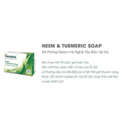Thumbnail Xà phòng giảm mụn cơ thể từ lá neem Himalaya Neem Turmeric Soap 75g 4