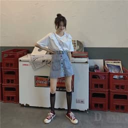 Thumbnail Chân váy jean Ngắn Dáng Chữ A Phong Cách Hàn Quốc Thời Trang Mới 1