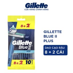 Thumbnail Dao Cạo Râu Gillette Blue II Plus - Gói 8+2 Cái 2