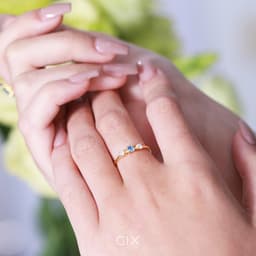 Thumbnail Nhẫn bạc S925 nữ cao cấp đẹp đá xanh nước biển Gix Jewel SPGN04 3