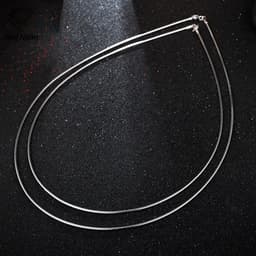 Thumbnail Dây chuyền bạc Ý 925 Huệ Ngân Dây Kiềng Mềm 3