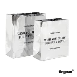 Thumbnail TINGOAN® - PHỤ KIỆN TÚI GIẤY BÌA MỀM BẠC TINGOAN QUAI ĐÍNH KEO 2