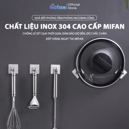 Thumbnail Móc Dán Tường Inox 304 Cao Cấp MIFAN - Keo 3M Siêu Dính - Treo Quần Áo, Khăn, Dụng Cụ Bếp, Đồ Nhà Tắm 3