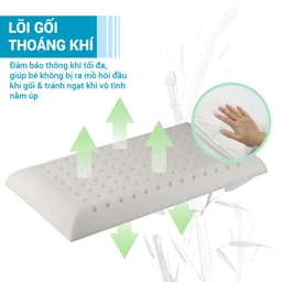 Thumbnail Gối Sơ Sinh chống mồ hôi trộm, mát gáy, chống ngạt, kháng khuẩn Comfy Baby Purotex Bamboo (0–36 tháng) 3