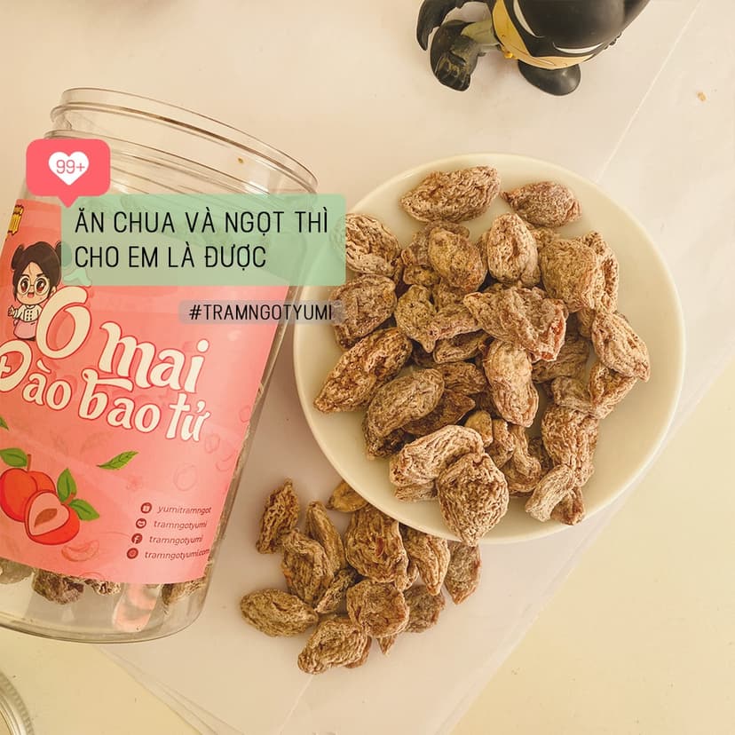 Ảnh Đào bao tử Trạm ngọt Yumi Ô mai xí muội không hạt chua ngọt ăn vặt trái cây thơm ngon 4