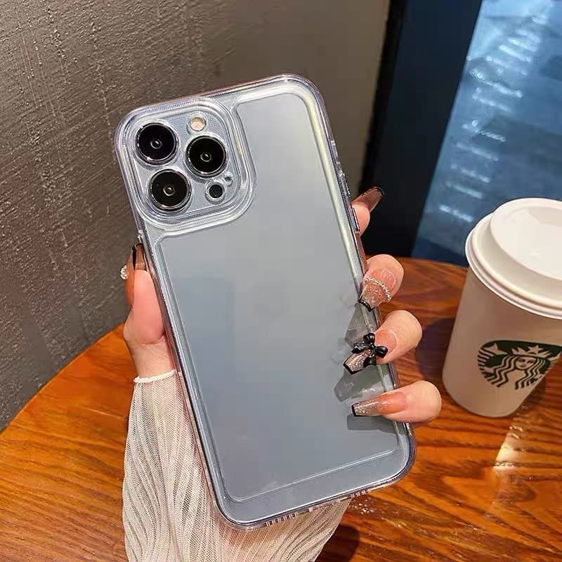 Ảnh Suntaiho Ốp Lưng iPhone Trong Suốt Đơn Giản Siêu Mỏng Đen Ốp Điện Thoại TPU Mềm Chống Sốc Cho Iphone 11 12 13 14 15 Pro Max IP 7 8 Plus Iphon X Xs Xr Xs Max 4
