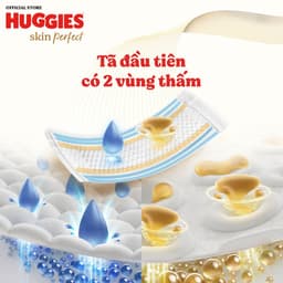 Thumbnail Miếng lót sơ sinh Huggies Skin Perfect NB1 108+6 miếng với 2 vùng thấm giảm kích ứng da 2