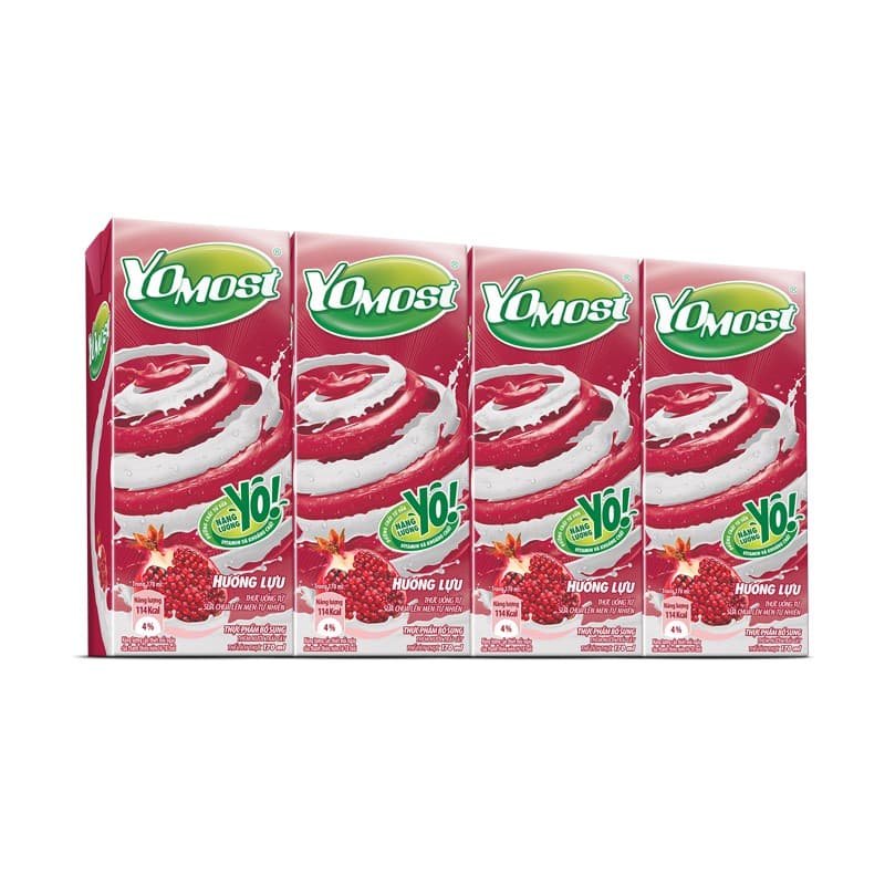 Ảnh Lốc sữa chua lên men tự nhiên Yomost hương lựu 4x170ml 2