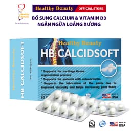 Thumbnail ComBo Vui Khỏe Vận Động HB Calcidsoft & Shark Cartilage 750Mg Healthy Beauty Giúp Xương Chắc Khỏe Khớp Dẻo Dai 2