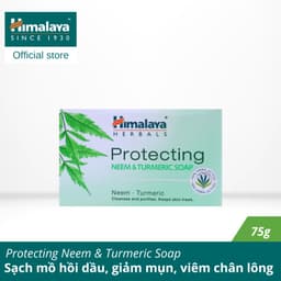 Thumbnail Xà phòng giảm mụn cơ thể từ lá neem Himalaya Neem Turmeric Soap 75g 3