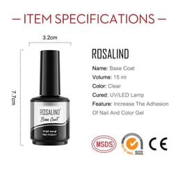 Thumbnail Bộ sơn đế Rosalind + chai gel bóng 15ml để làm móng tay hiệu quả 2