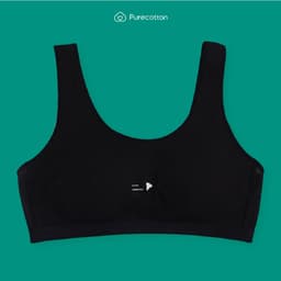 Thumbnail Áo lót học sinh Purecotton MÀU ĐEN cá tính cho bé gái mới lớn chất liệu cotton cao cấp PC027 1