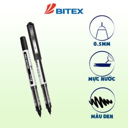 Thumbnail Bút lông bi Bitex R02 mực xanh, đỏ, đen ngòi 0.5mm 3