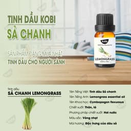 Thumbnail Tinh dầu treo xe ô tô Sả chanh Kobi nguyên chất - 8ml/chai 4