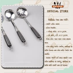Thumbnail Vá sạn inox Bam House cán nhựa đen cao cấp siêu bền SCD15 3
