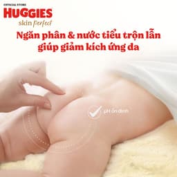 Thumbnail Tã/bỉm dán sơ sinh Huggies Skin Perfect M 76+3 miếng với 2 vùng thấm giảm kích ứng da 3