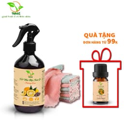Thumbnail Combo nước lau bề mặt đa năng hữu cơ chiết xuất bồ hòn và tinh dầu thiên nhiên 500ml+ 10 khăn lau đa năng 2 mặt 2