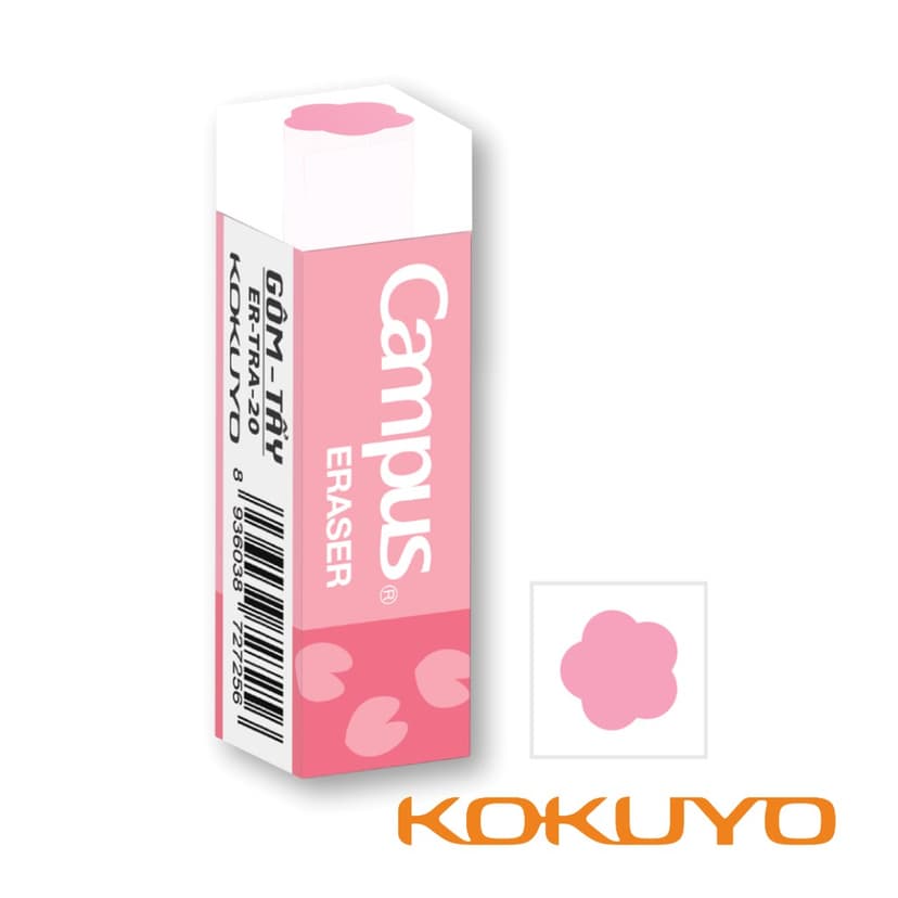 Ảnh Gôm Tẩy Trong Suốt Transparent Không Bụi Chính Hãng Campus 1