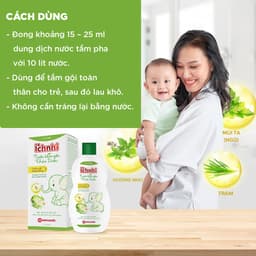 Thumbnail Nước tắm gội thảo dược Ích Nhi lọ 230ml (0-3 tuổi) bảo vệ bé suốt 24h ngừa rôm sảy, hăm da, mẩn ngứa 3