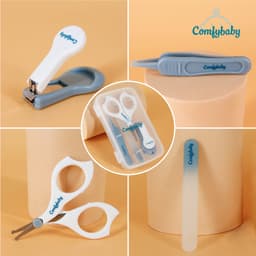 Thumbnail Bộ dụng cụ cắt móng tay cho bé 4 trong 1 bấm, dũa, nhíp và kéo an toàn tuyệt đối cho trẻ ComfyBaby BM1 4