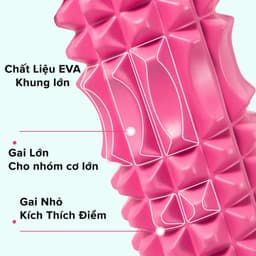 Thumbnail [Loại Siêu Dài 45cm] Con Lăn Yoga Massage Foam Roller - Ống Trụ Lăn Xốp Tập Thể Thao Giãn Cơ Gai Nhọn Chính Hãng Amalife 2